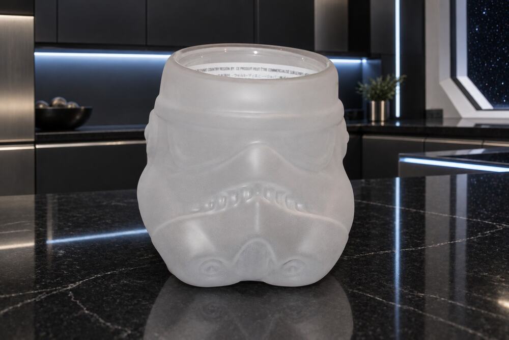 Disney Star Wars Stormtrooper Helmet Frosted Glass Mug 11.8 oz New